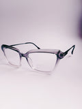 Haze Grey Gradient Cat-Eye Eyeglasses - 3/4 Angle View