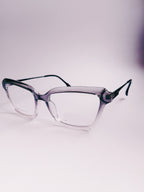 Haze Grey Gradient Cat-Eye Eyeglasses - 3/4 Angle View