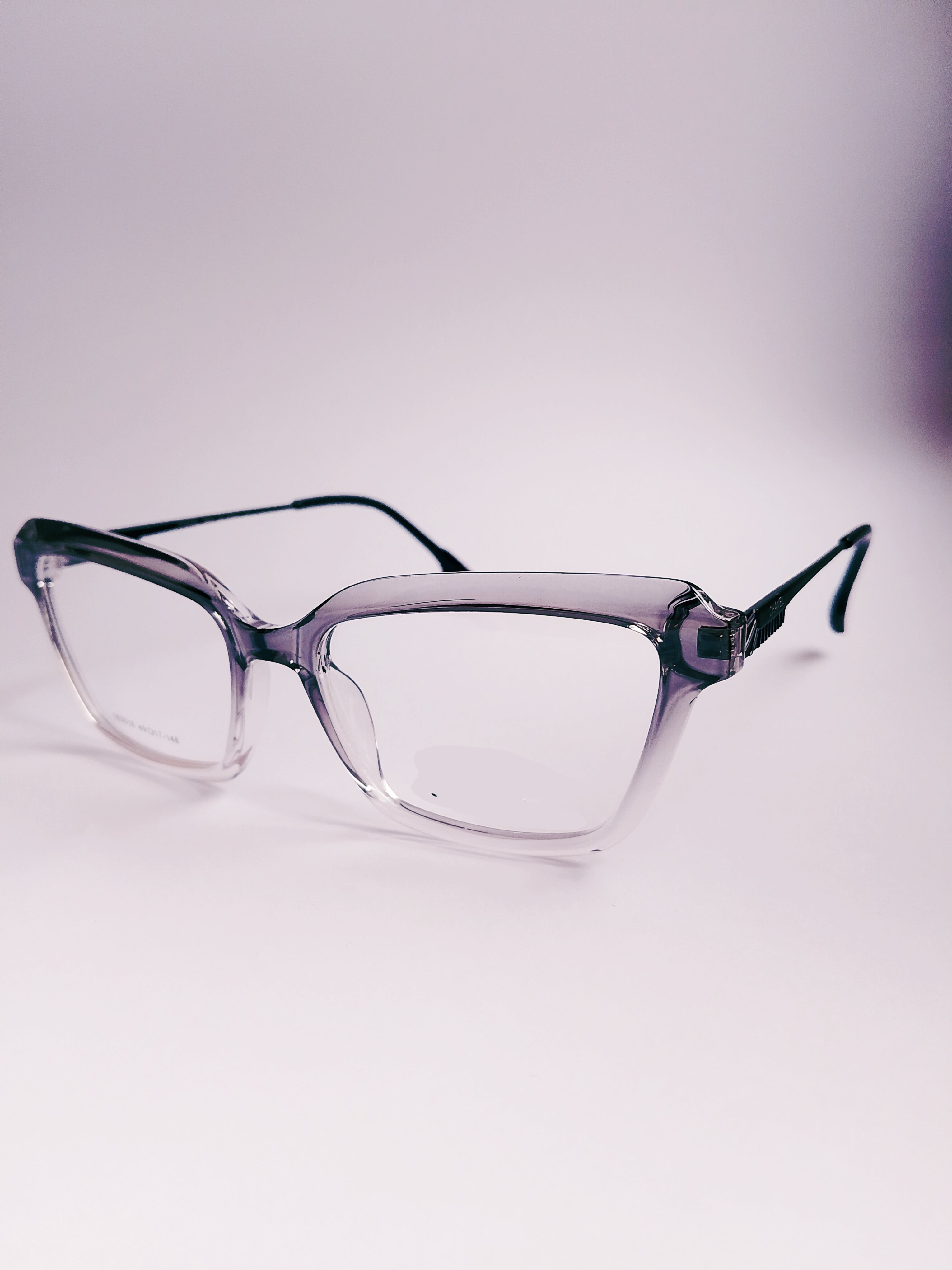 Haze Grey Gradient Cat-Eye Eyeglasses - 3/4 Angle View