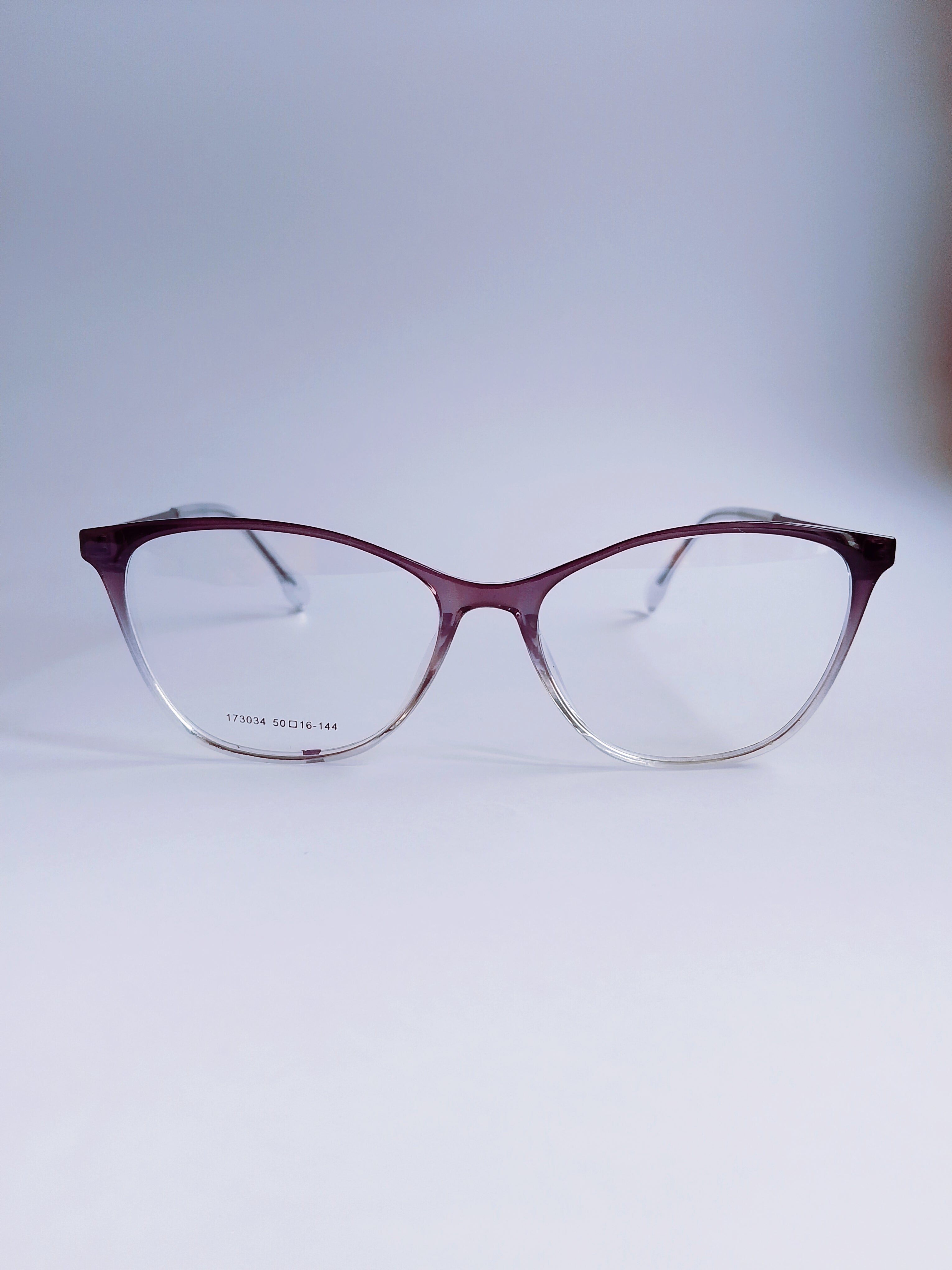 Velvet Purple Gradient Cat-Eye Eyeglasses - Front View