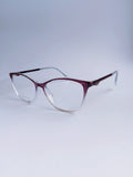 Velvet Purple Gradient Cat-Eye Eyeglasses - 3/4 Angle View
