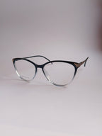 Seren black gradient cat-eye eyeglasses 3/4 angle view