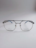 Gunmetal Pilot metal aviator eyeglasses – front view