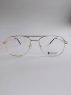Golden Hour gold aviator eyeglasses – front view