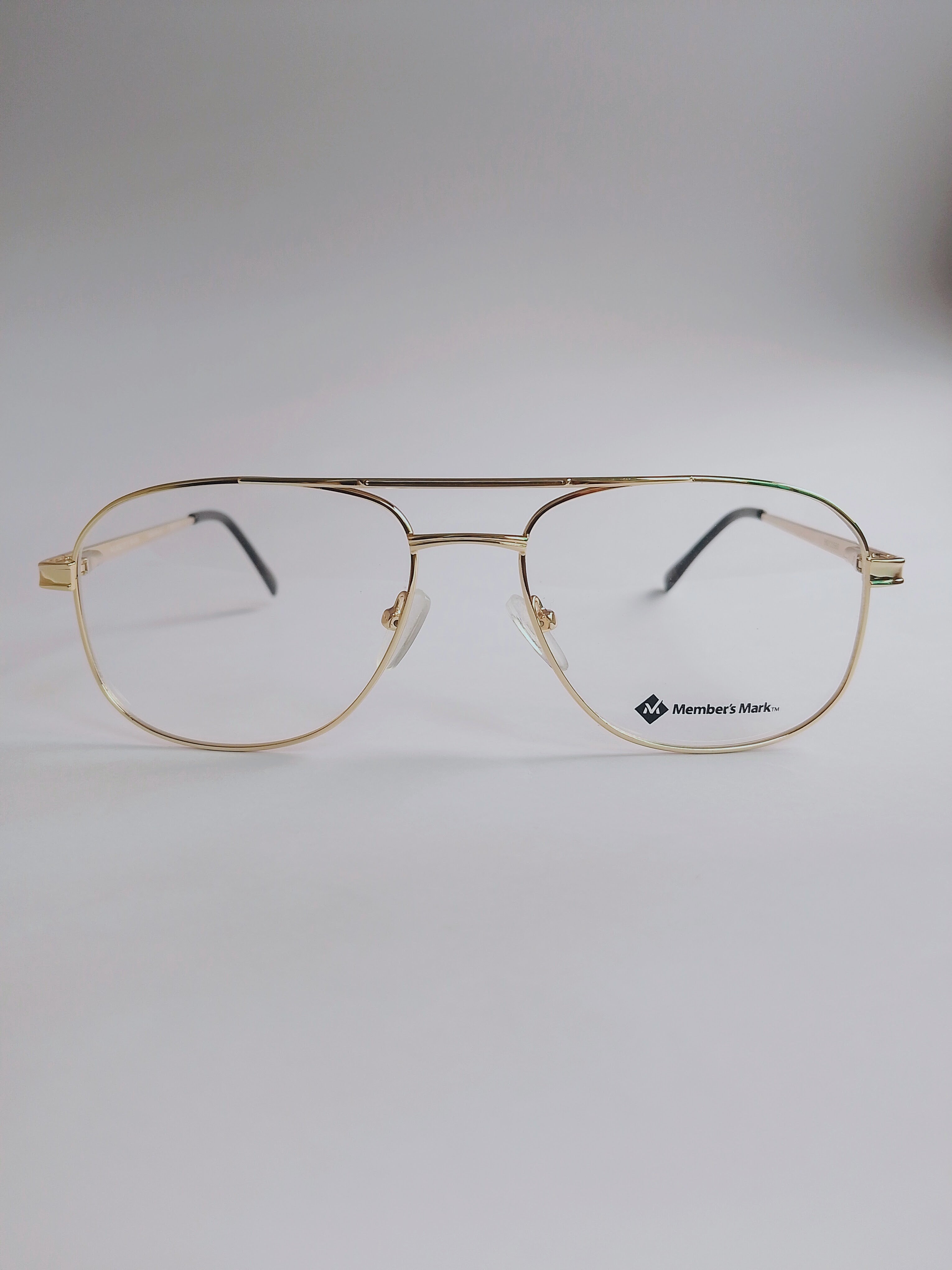 Golden Hour gold aviator eyeglasses – front view