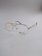 Golden Hour gold aviator eyeglasses – 3/4 angle view