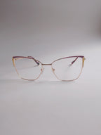 Rose Monarch rose gold cat-eye eyeglasses – front view