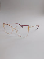 Rose Monarch rose gold cat-eye eyeglasses – 3/4 angle view
