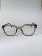 Square bold acetate eyeglasses – light gray, 3/4 angle view