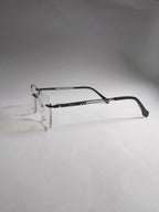 Rexon black frame side view showing slim temple detail