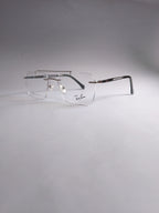 Rexon silver double-bridge stylish frame three-quarter view