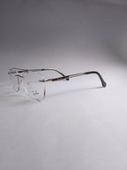 Rexon silver frame side view showing premium quality temple detail