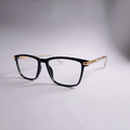 Black Gold Square Eyeglasses – Clean