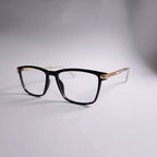 Black Gold Square Eyeglasses – Clean
