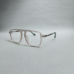 Crystal Pilot Frame – clear transparent frame, 3/4 angle view