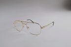 Golden Hour gold aviator eyeglasses – generated 3/4 angle
