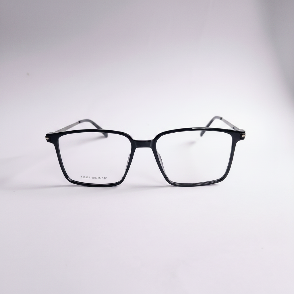 Onyx gold– Front Bright Clean square stylish frame on white background