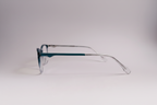 Velvet Teal Gradient Cat-Eye Eyeglasses – Side Profile